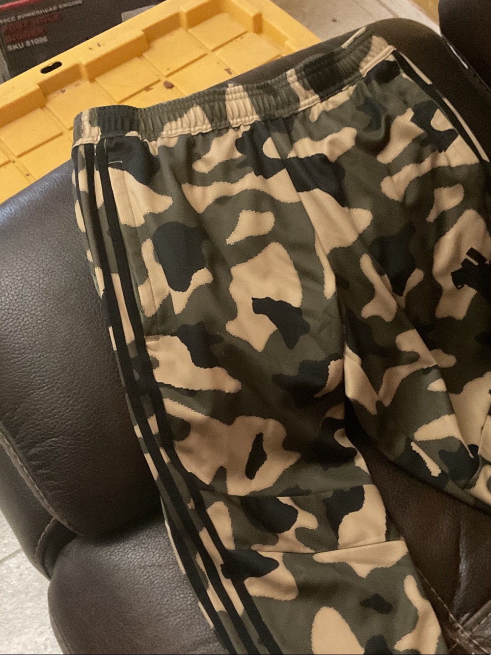 adidas Men’s Camo Joggers - Olive Green & Beige